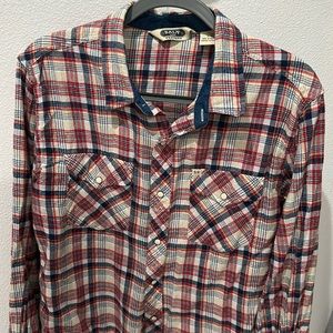 Plaid Button Down Casual Shirt